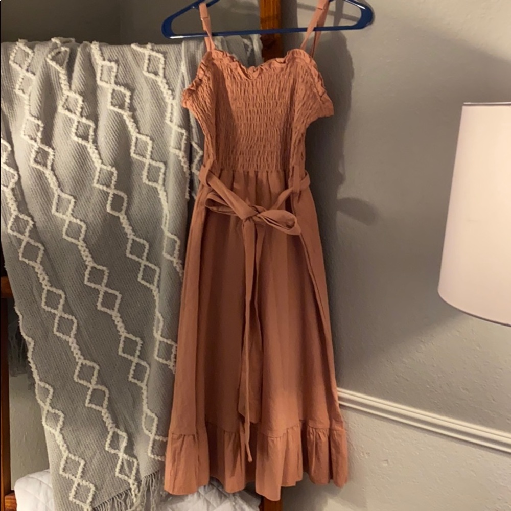 Dress with ruched bodice and sweetheart neckline